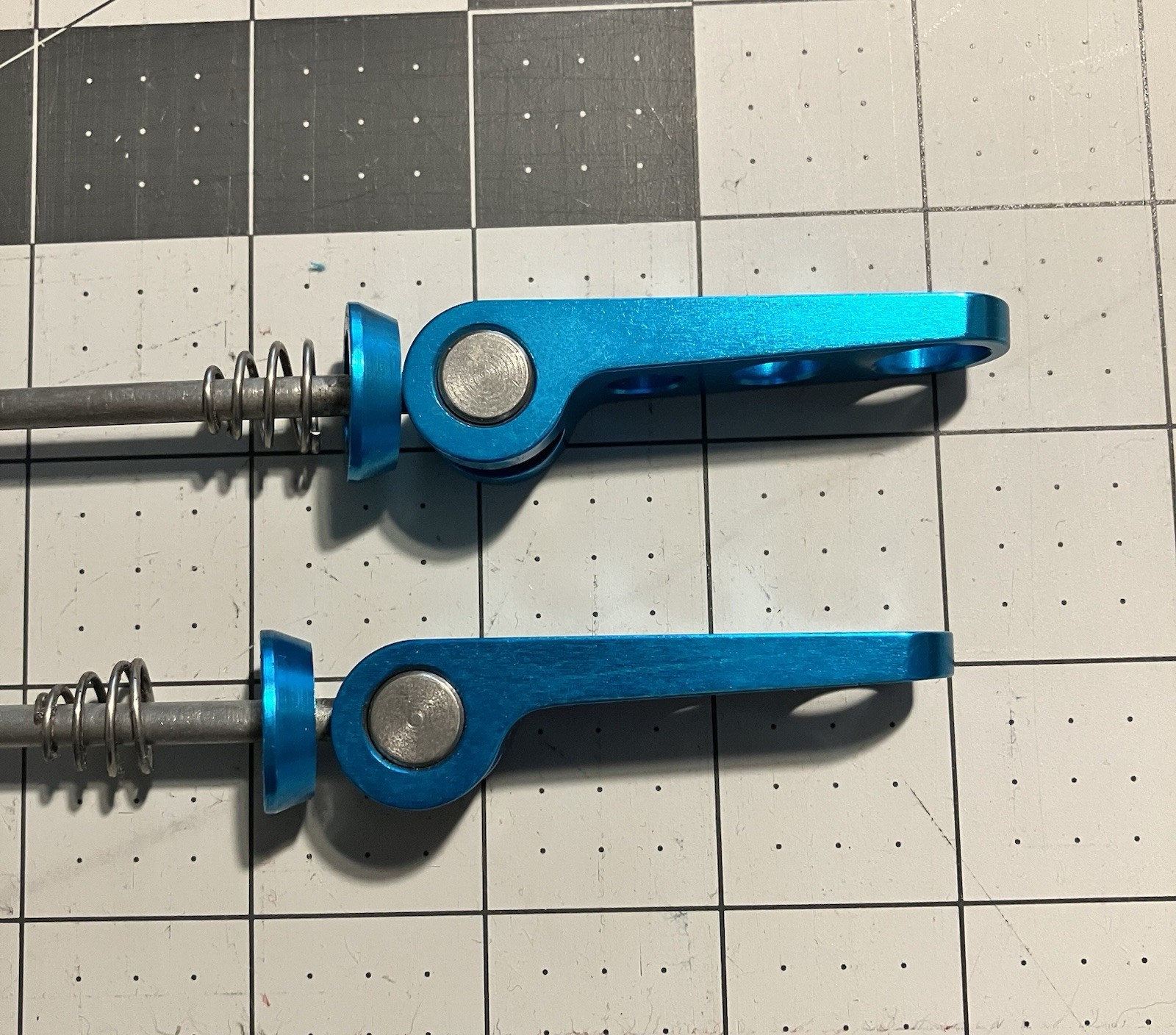 Ringle Holey Ti Skewers turquoise blue Front & Rear titanium mountain bike parts