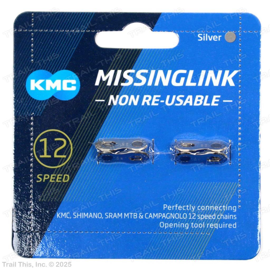 KMC 12-Speed missinglink Bike Chain Connector Silver fits Shimano SRAM 2 Pack