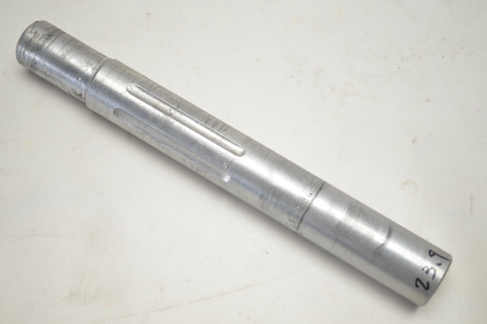 FRENCH ALUMINUM 24.0 MM BICYCLE STRAIGHT FLUTED SEAT POST 200 MM TALL PEUGEOT