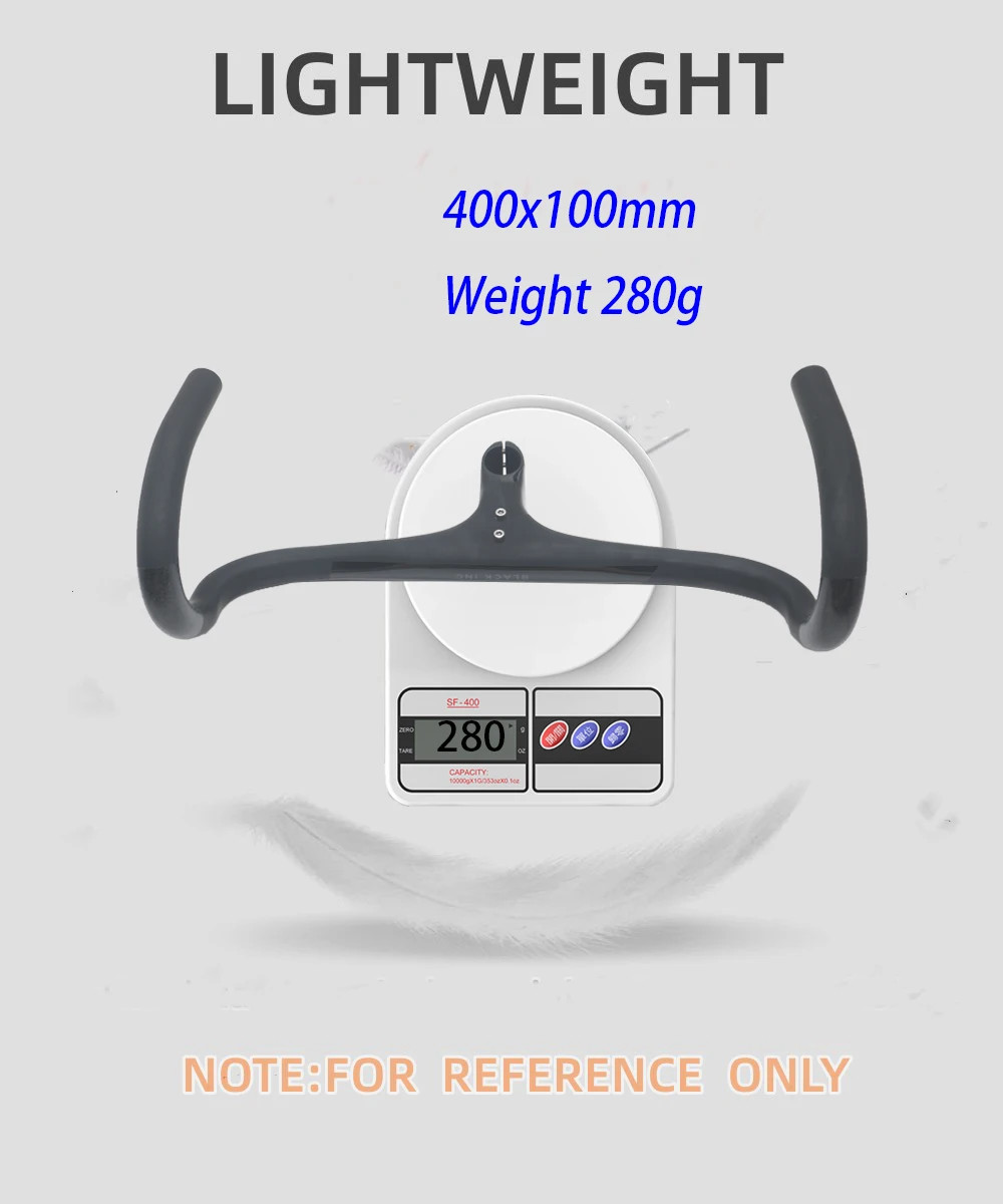 Road Bike Carbon Integrated Drop Bar with Stem Mount 28.6mm 380/400/420/440mm