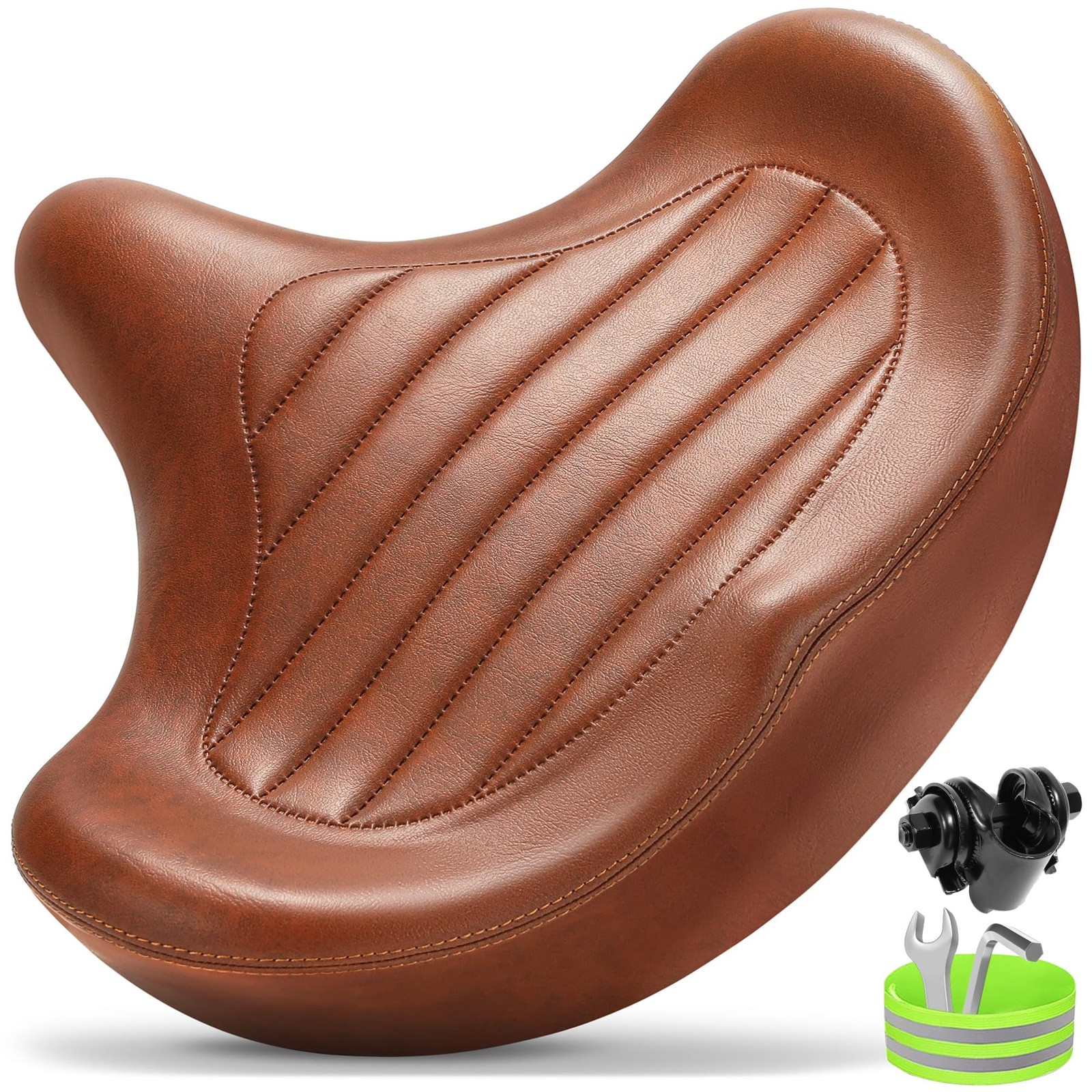 CDYWD Oversized Bike Seat for Men & Women Comfort, Extra Wide Bicycle Seat Cu…