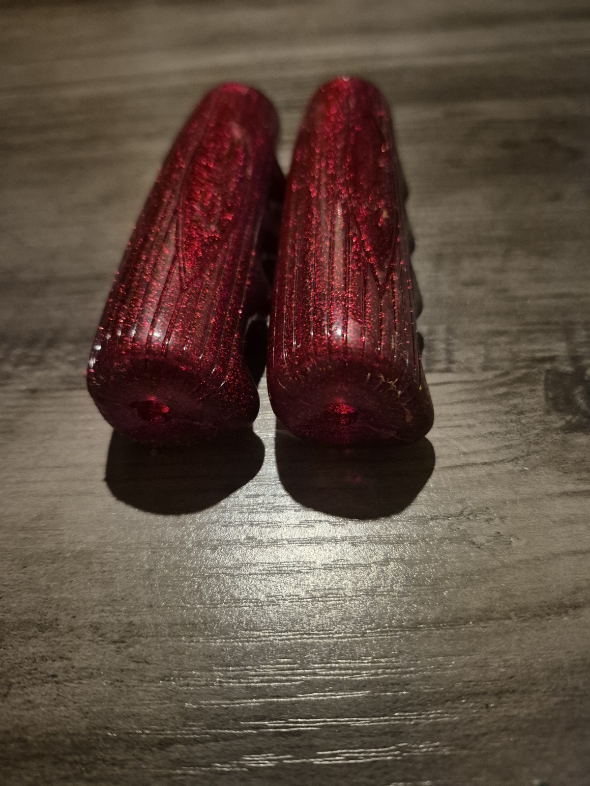 Schwinn Red Glitter Bicycle Handlebar Grips Pair (2) 4.5in. 68 Krate,Fastback