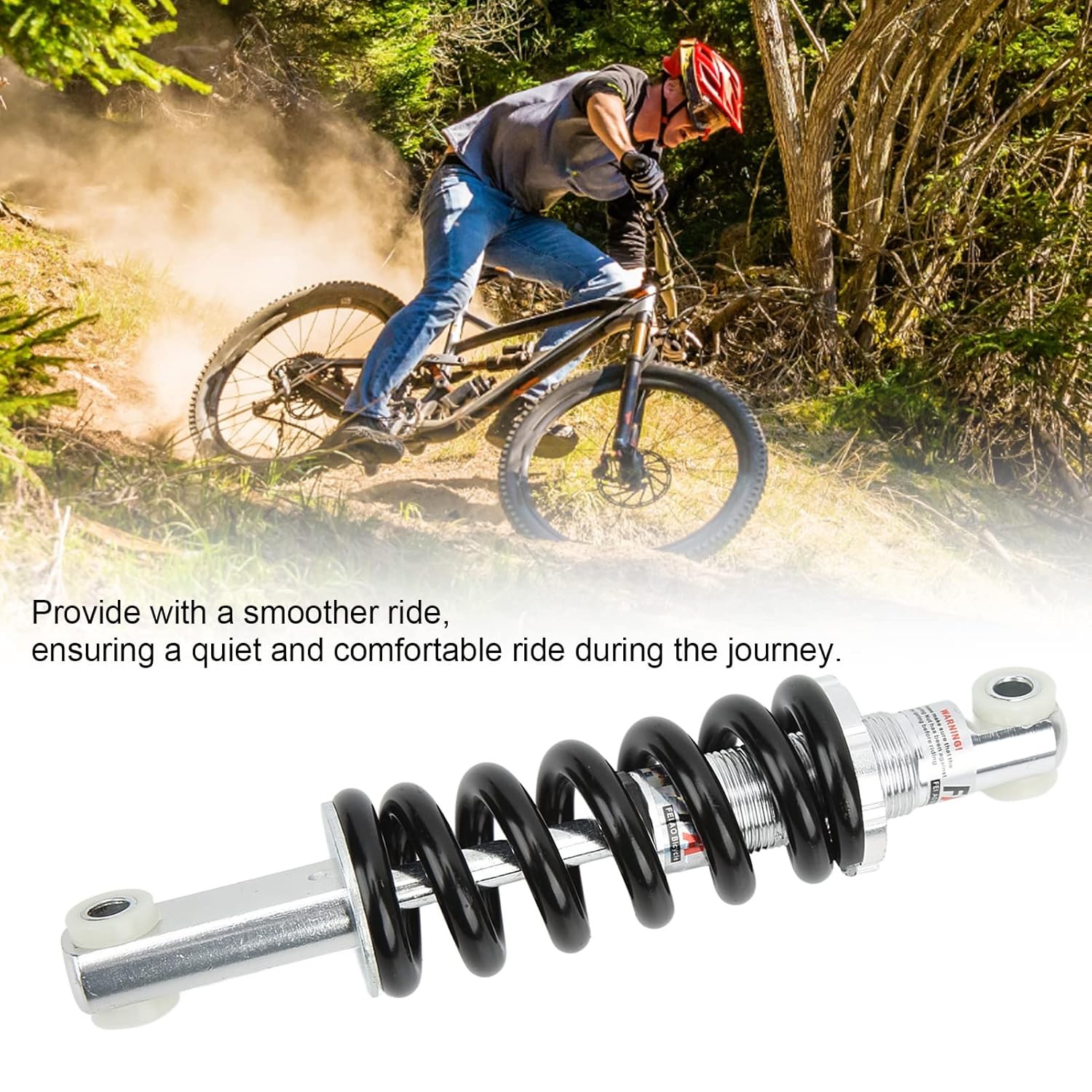 Tissting 200mm / 7.9in Bicycle Shock Absorbers 1500LBS Bike Mountain Rear Suspen