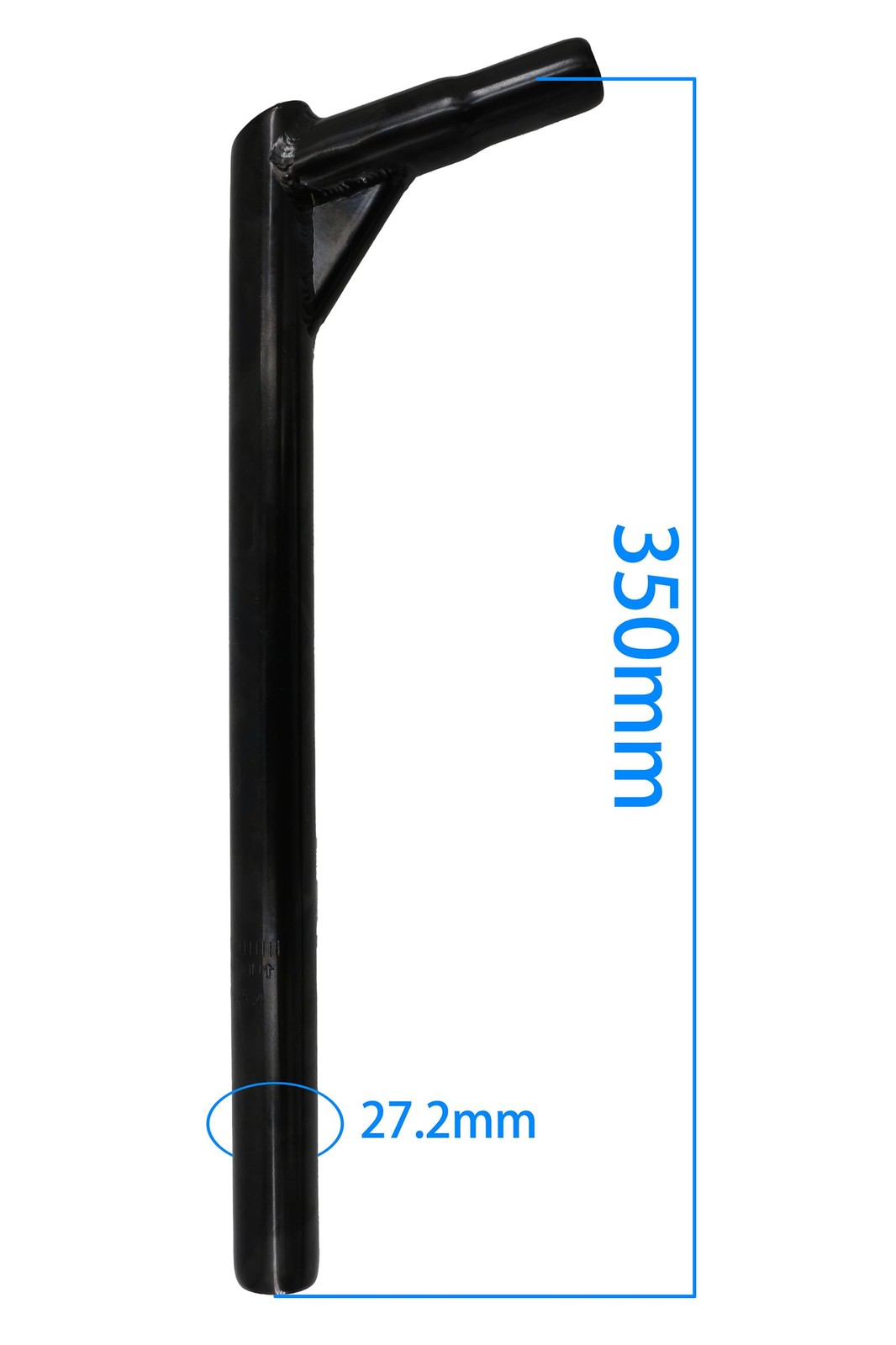 WEERAS Bicycle Seatpost, Iron Seatpost Length 350mm, Black, for BMX (27.2mm)