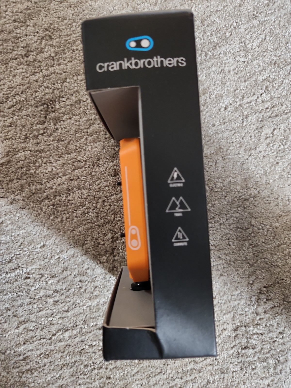CRANK BROTHERS STAMP 1 PLATFORM COMPOSITE PEDALS SZ. LARGE IN ORANGE NEW IN BOX