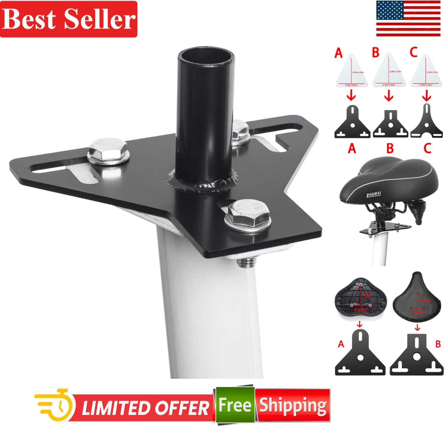 Bicycle Saddle Extender Compatible with FDX 2.0 3.0 – Adjustable Exercise Sea…
