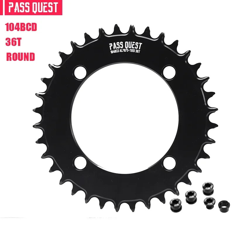 104BCD Mountain Bike Road Bike Narrow Wide Round Chainring 32-48T Chainwheel