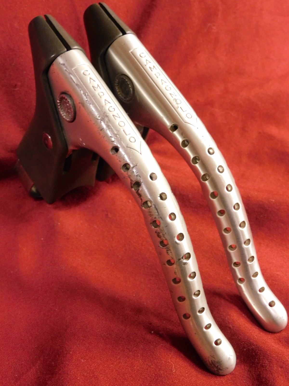 Vintage Campagnolo Super Record F & R #4062 Drilled Brake Levers NO Hoods
