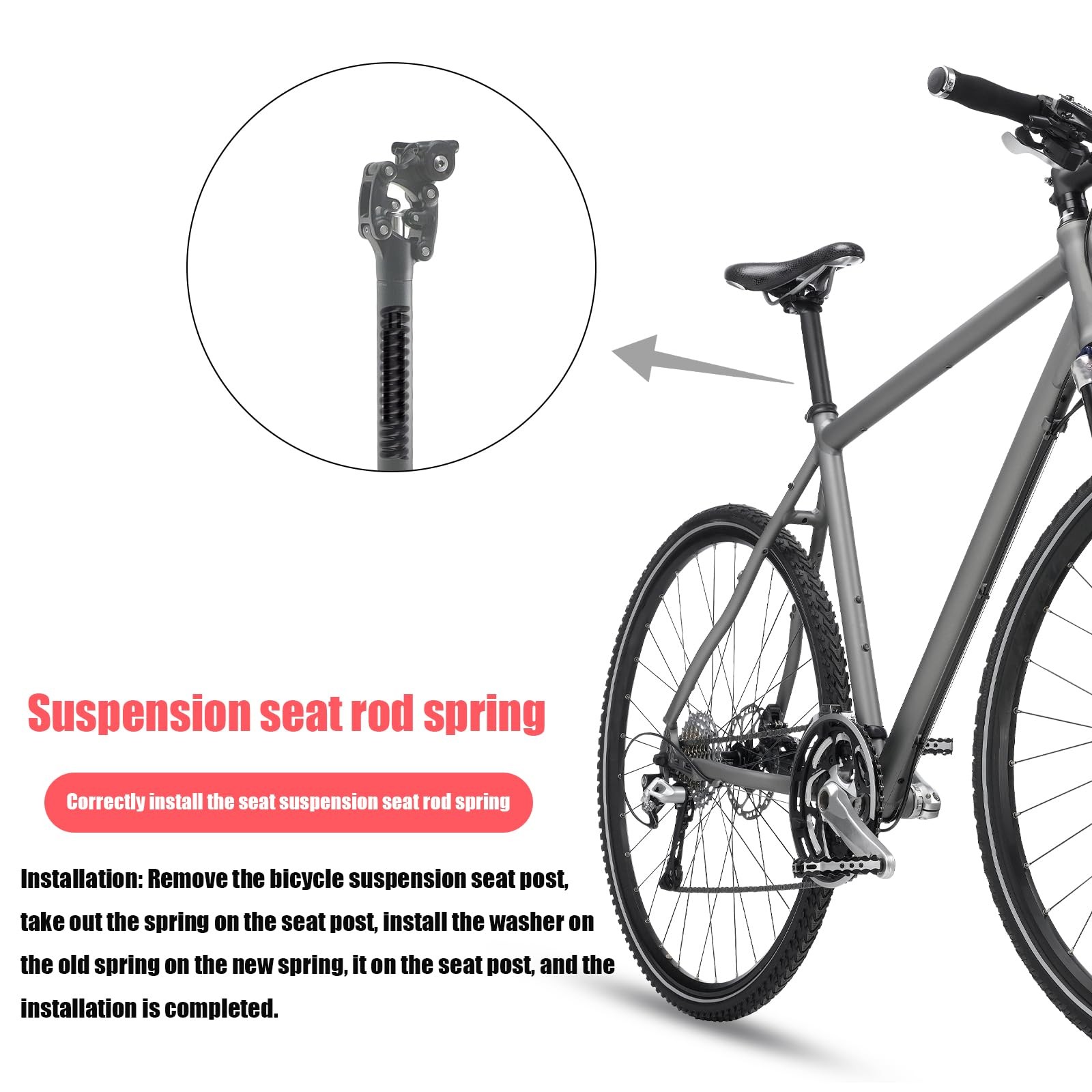 Bike Seat Post Spring Replacement for SR Suntour NCX Suspension Seatpost