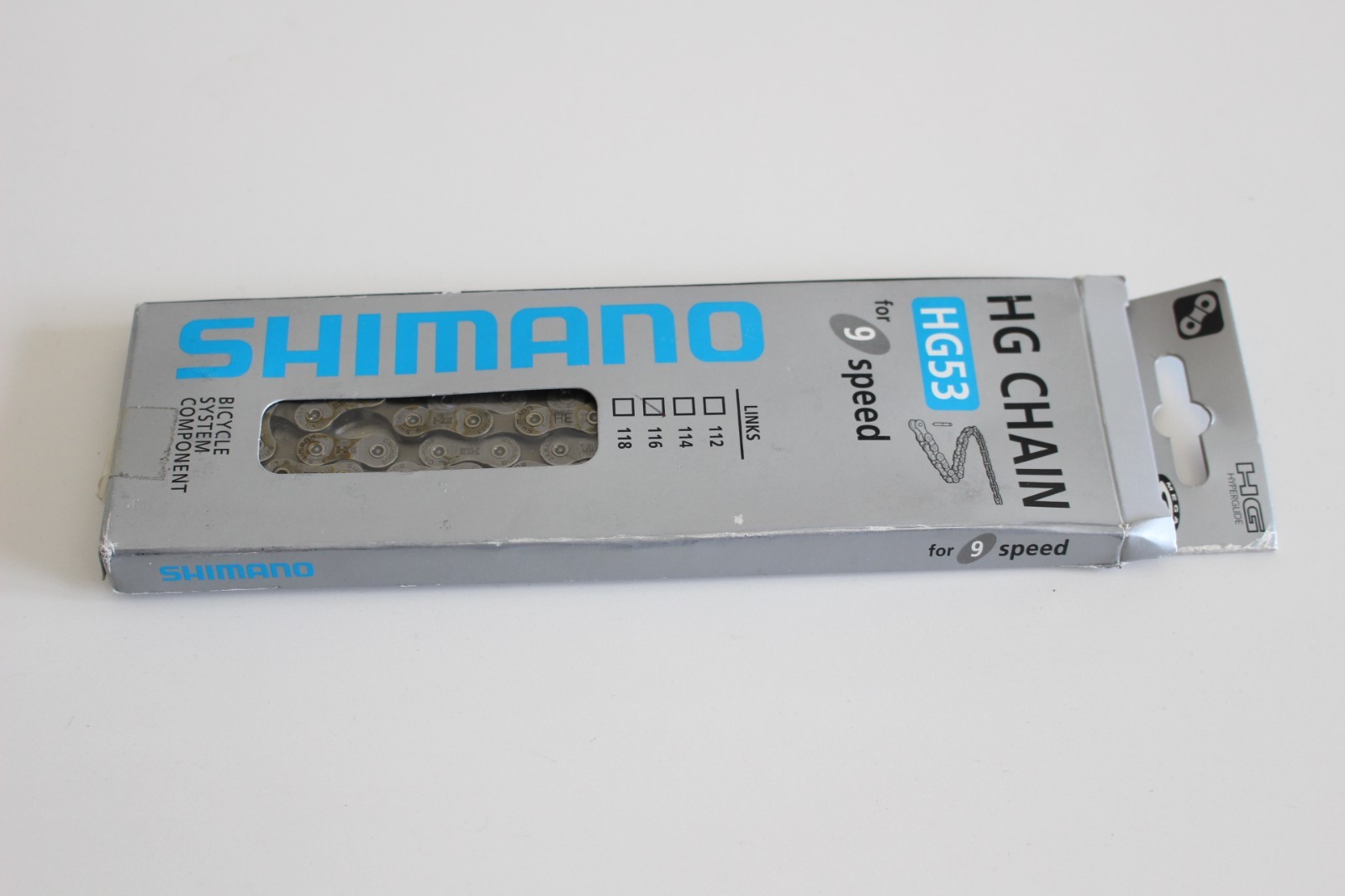 Shimano HG53 Hyperglide Bike Chain 116 L for 9 Speed NEW
