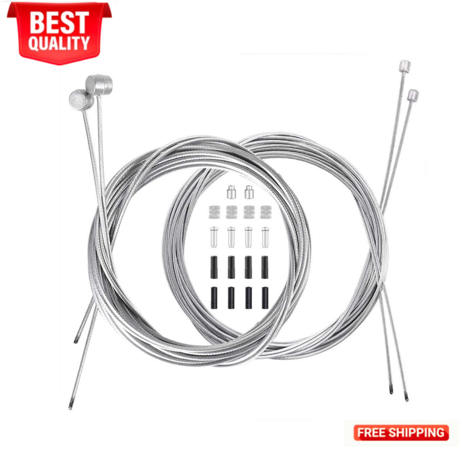 4PCS Bike Brake Cable Shifter Cable, Bicycle Gear Cable Wire for Mountain Bik…