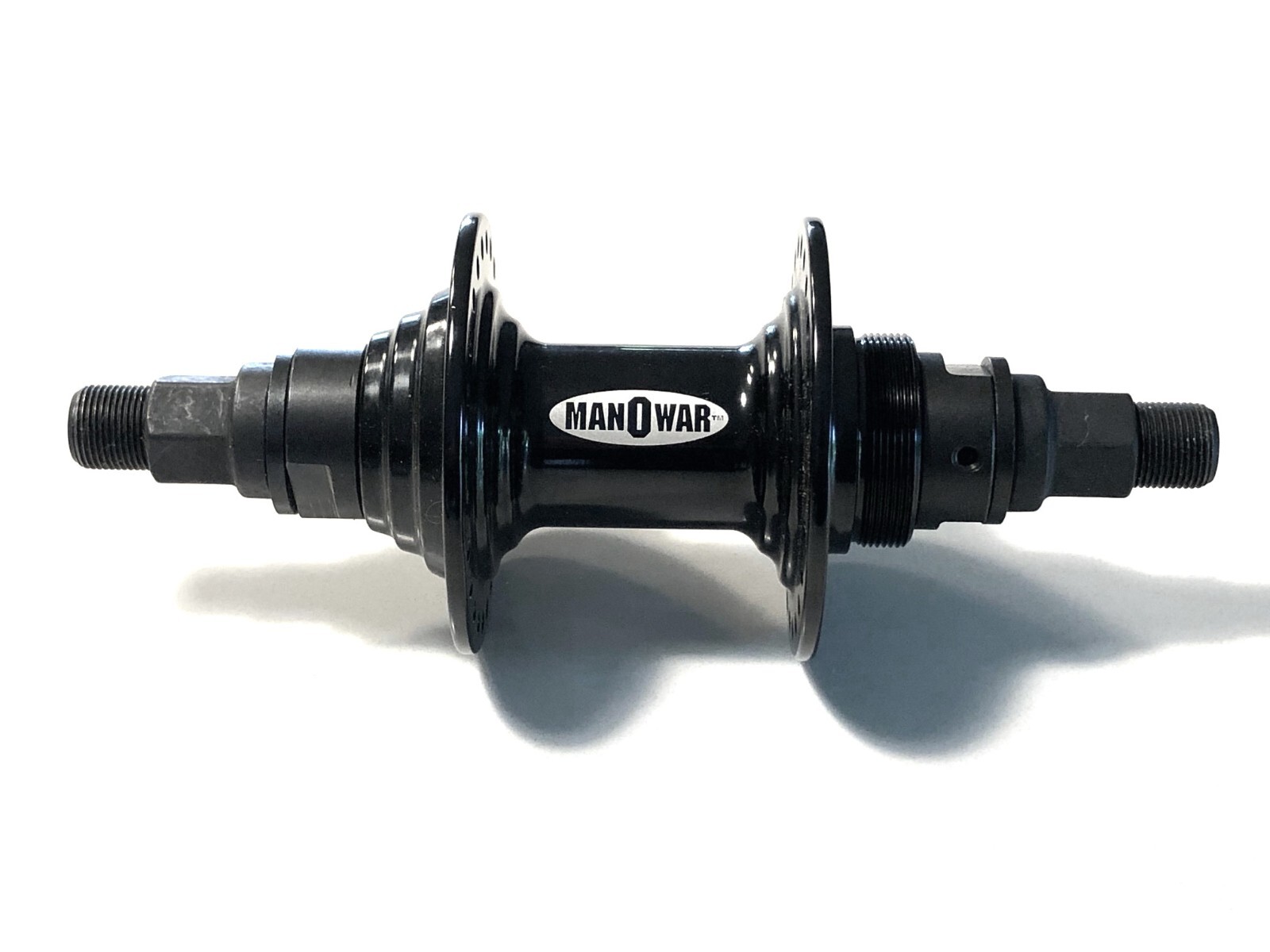 MANOWAR BMX Front and Rear Hubset 1S Freewheel 14mm Axle 48H Black Sealed NOS