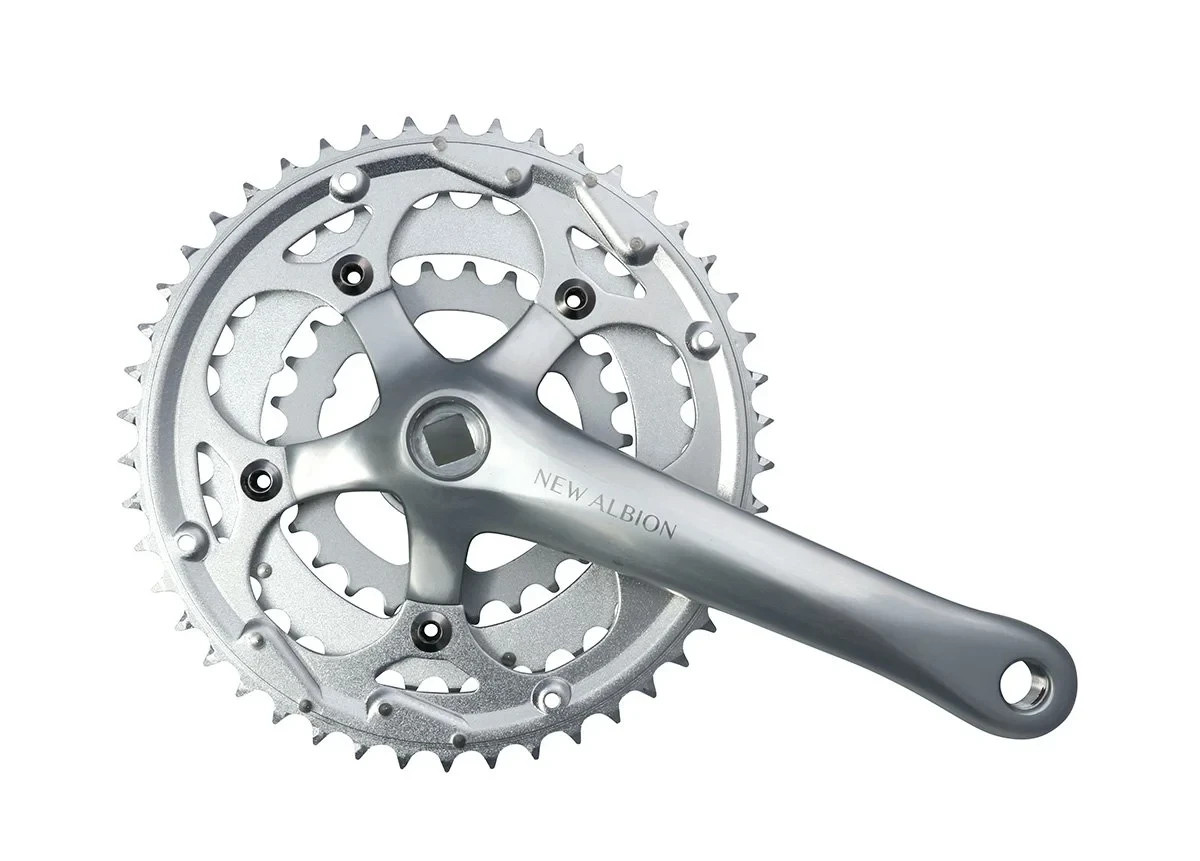 New Albion Cycles XDT Triple Crankset– 175mm 26/36/46T – 74/110 BCD Silver NEW