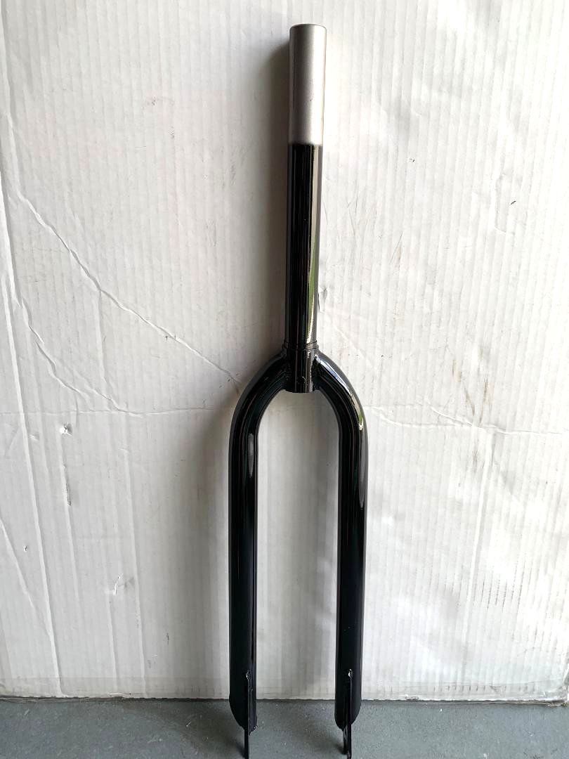 Black Bicycle Fork Chromoly Steel 1-1/8″ Threadless for 29″ Bike Cruiser BMX