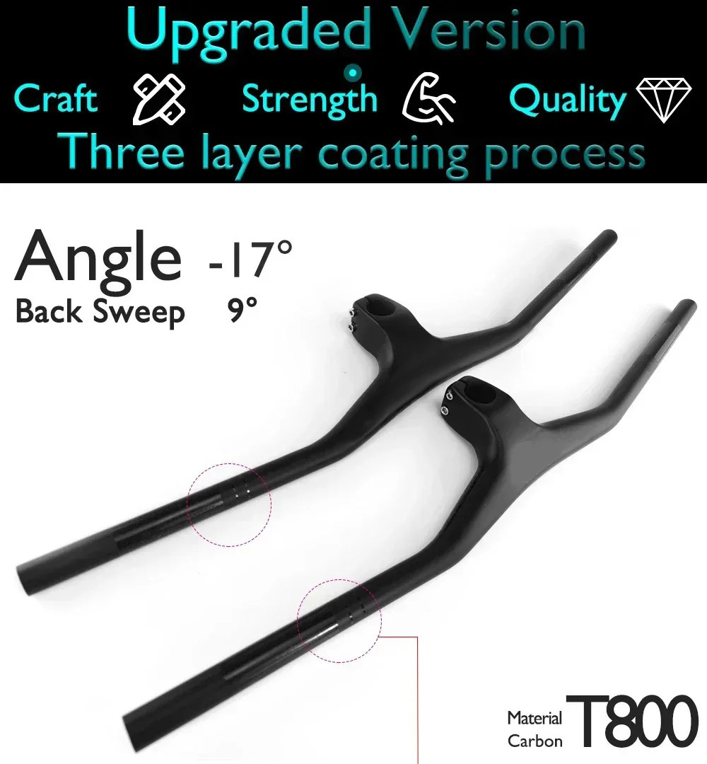 Mountain Bicycle Full Carbon One Shaped Integrated 7°/-17° Angle Clamp 28.6mm
