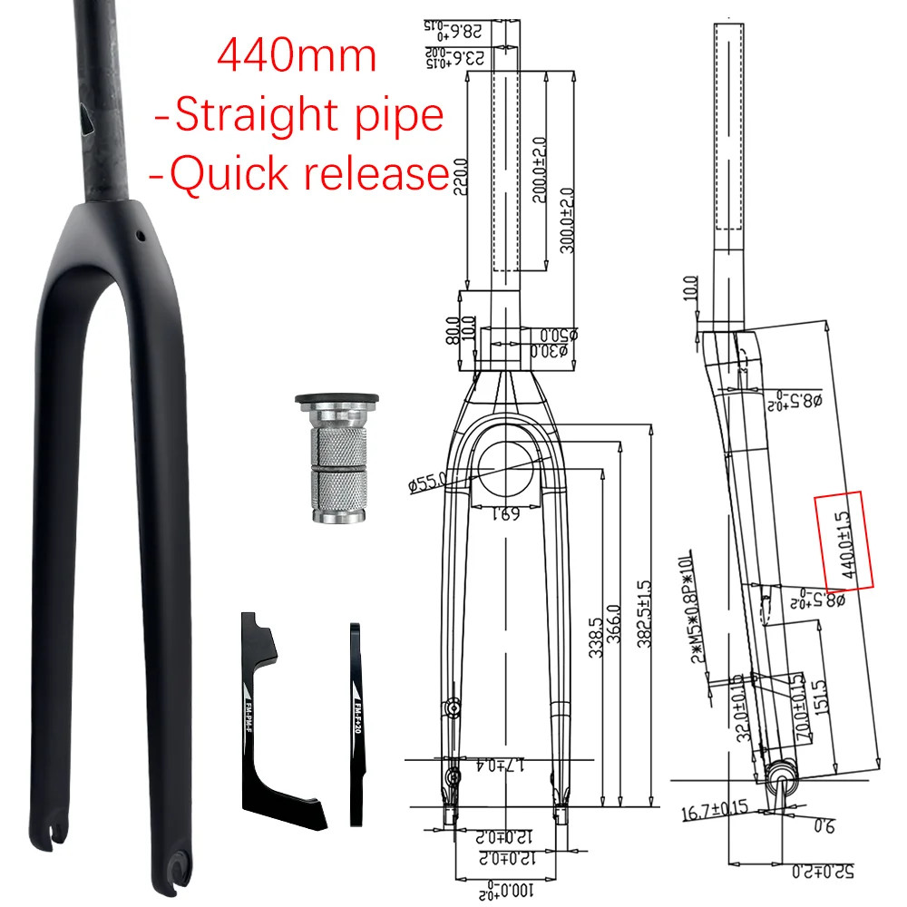 Carbon Internal Cable Disc Brake Front Fork Gravel/Mountain/Road Bike Frok