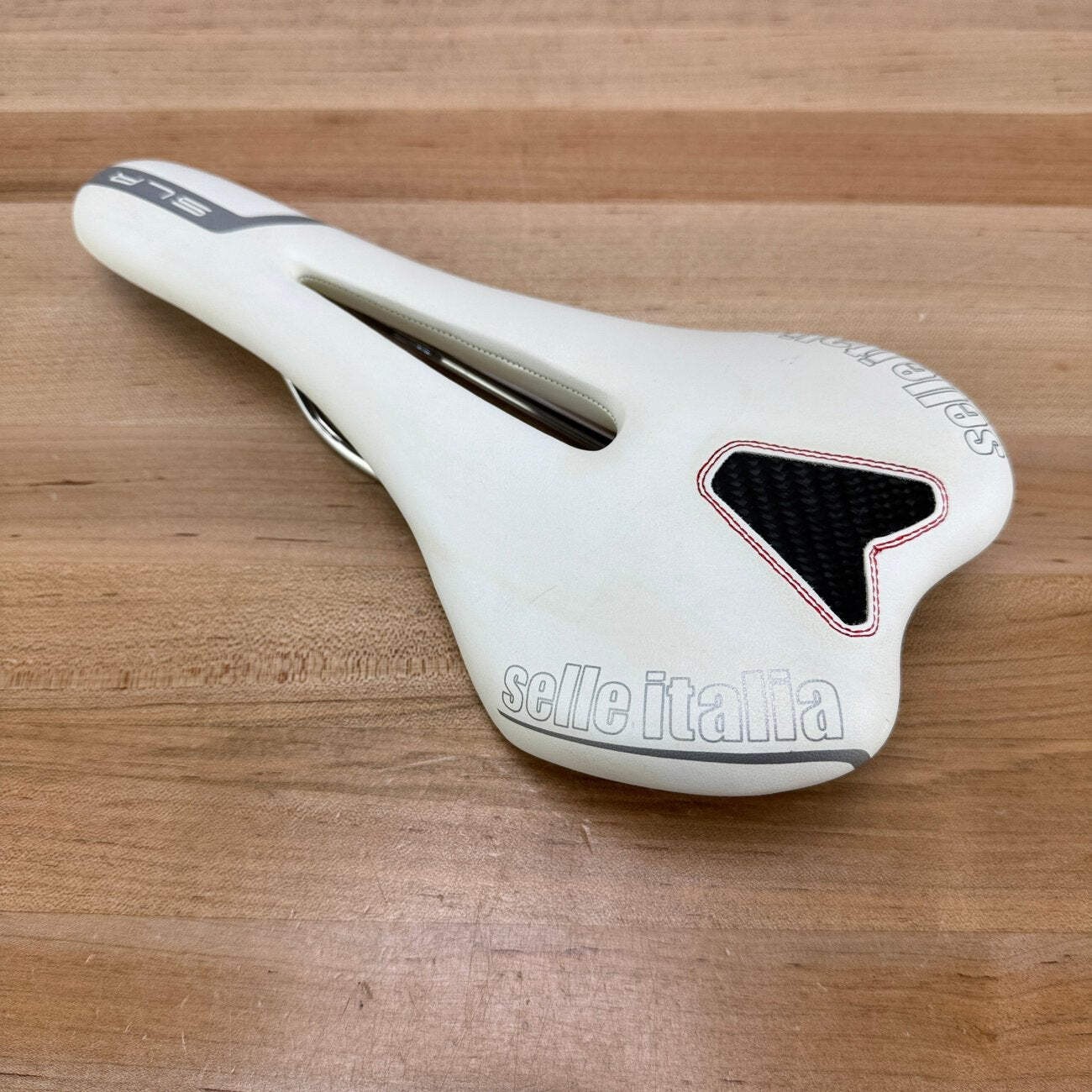 Selle Italia SLR 135mm 7x7mm Titanium 316 Rails White Bike Saddle 234g