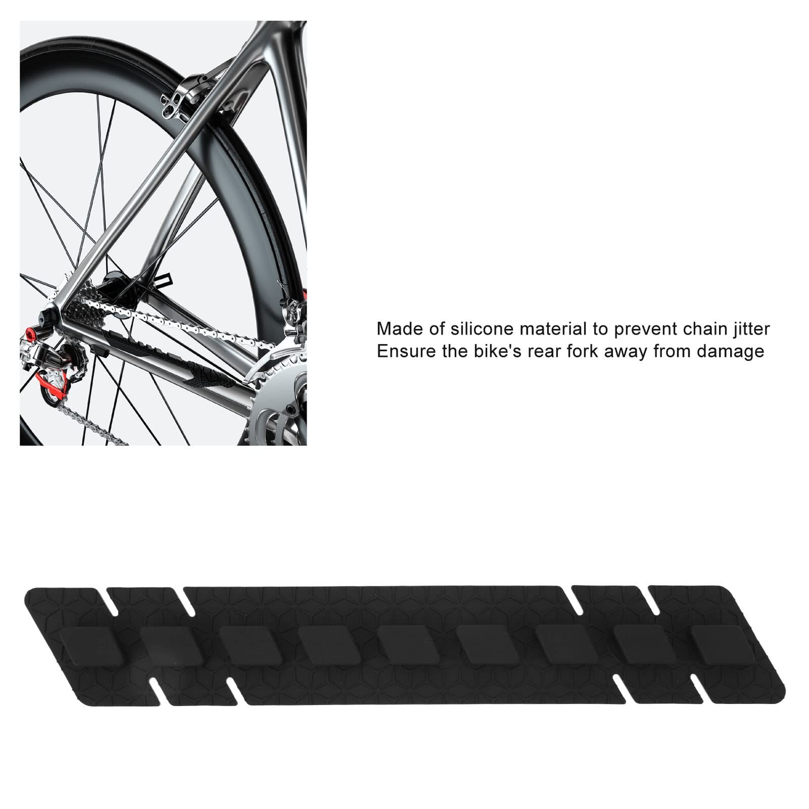 Chainstay Protector MTBS, Silicone Chainstay Protector Road Bike, 24x4cm / 9.45x…