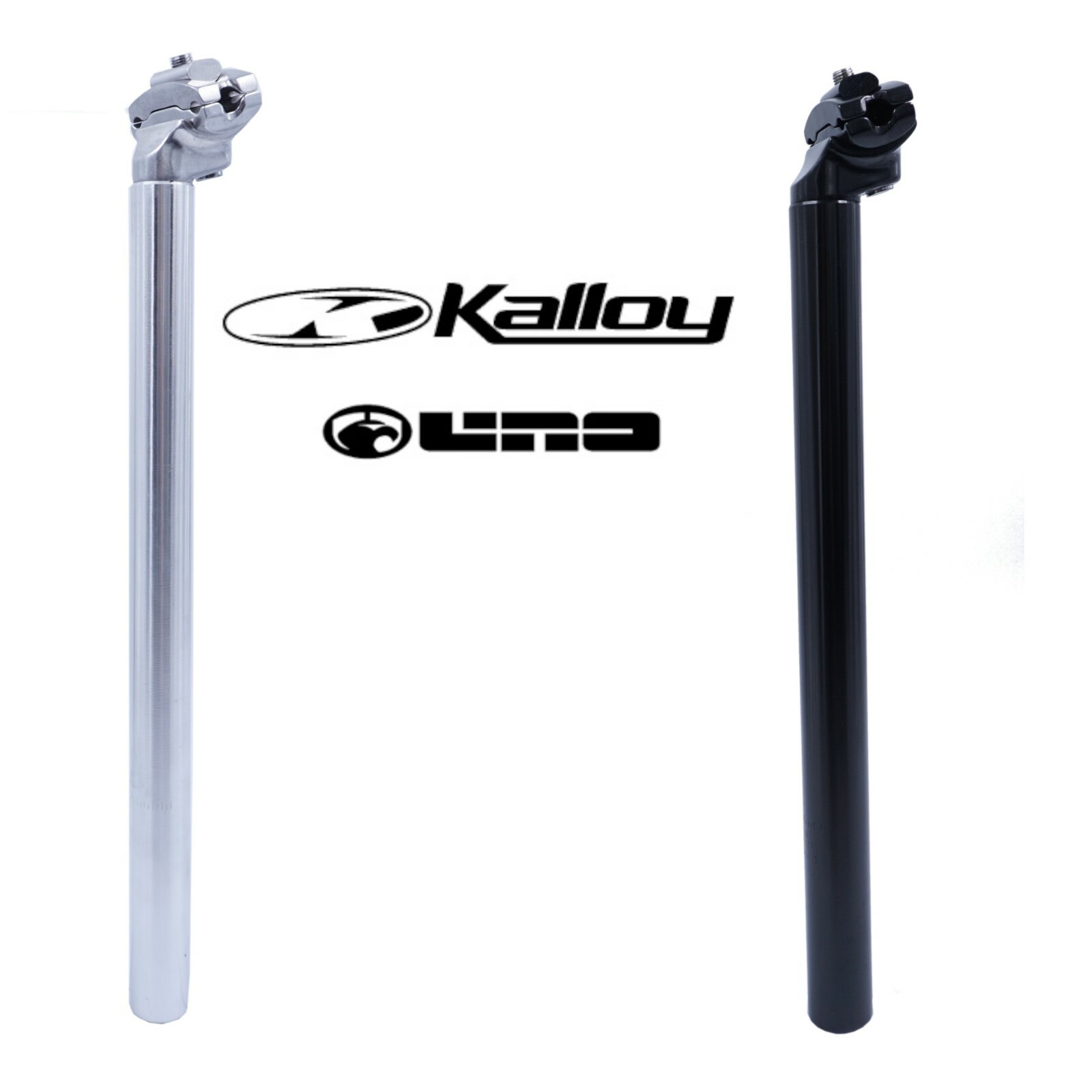 Kalloy Bike Adjst Seatpost 350mm PIK 25.0 thru 31.8mm& Black or Silver 27.2 31.6