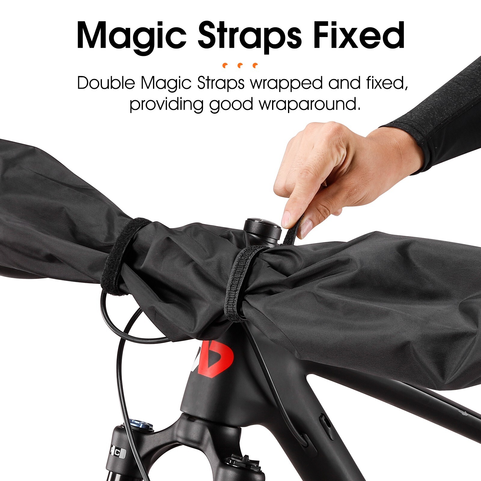 WEST BIKING Waterproof Dustproof Mountain Bike Handlebar Protector Cover Black