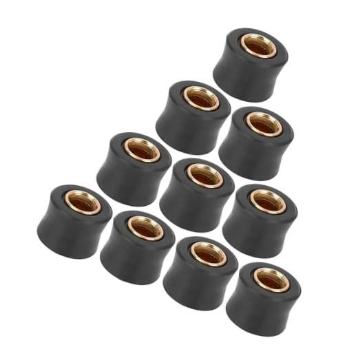 Universal Motorcycle Rear Shock Bush, Plastic,Metal, Black, 10 Pc