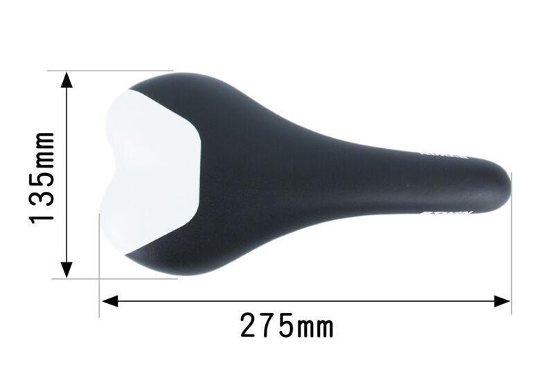 BTWIN Road Mountain Bicycle Saddle 275x135mm Cr-Mo Rails Seat Black&white color