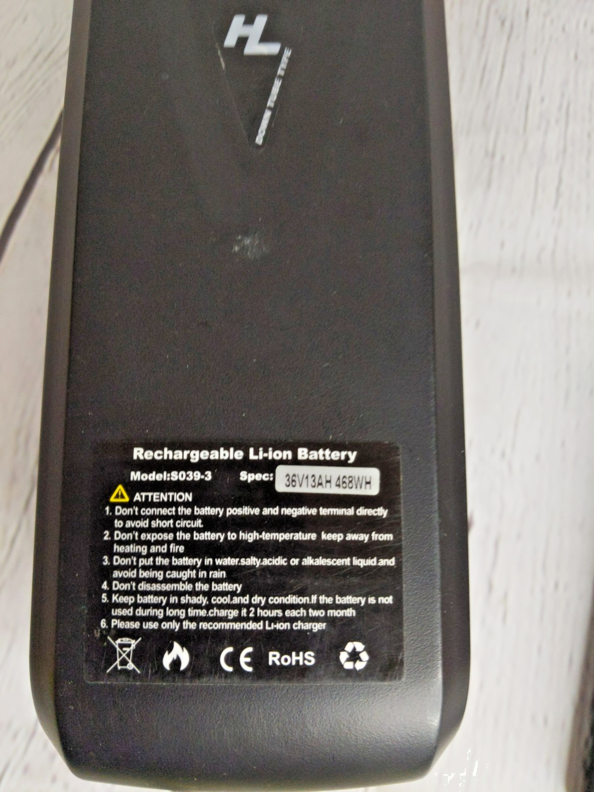 Unit PackPower Ebike Battery Replacement Kit 36v 13amp