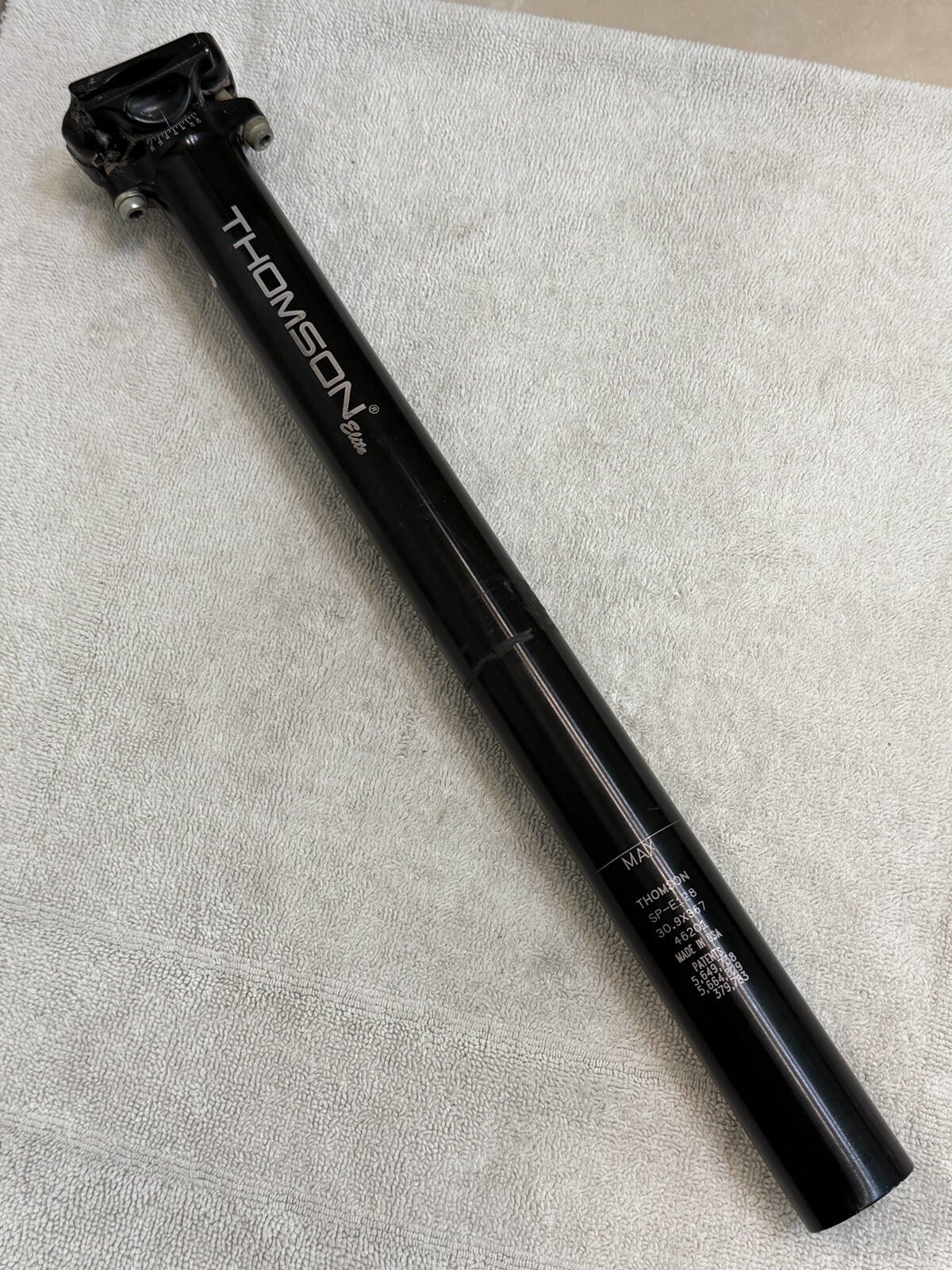 Thomson Elite Seatpost – Zero offset 30.9mm x 367mm SP-E128 Black [slr]