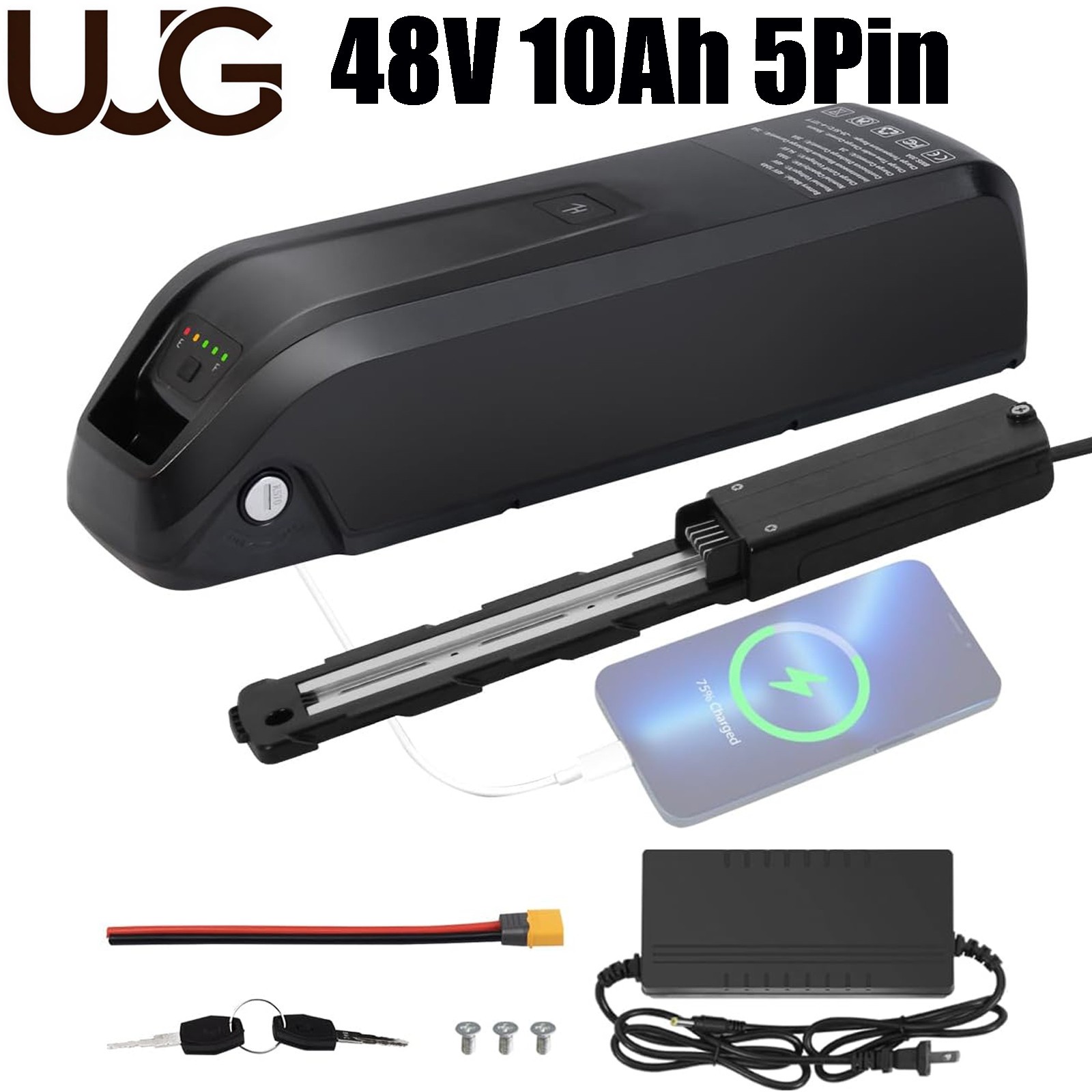 48V Ebike Battery 20Ah/15Ah/10Ah Lithium ion Battery for Bicycle 0-1500W Motors