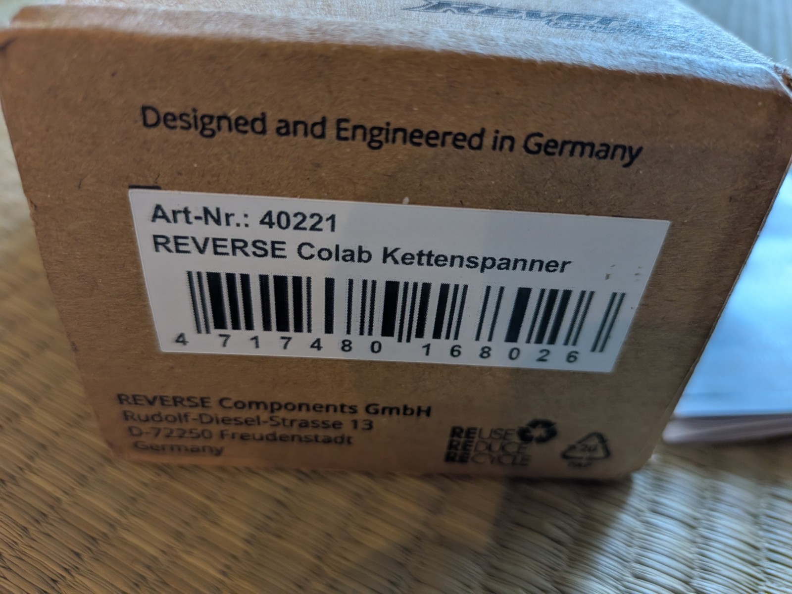 Reverse Colab Chain Tensioner, Black (40221) – Brand New