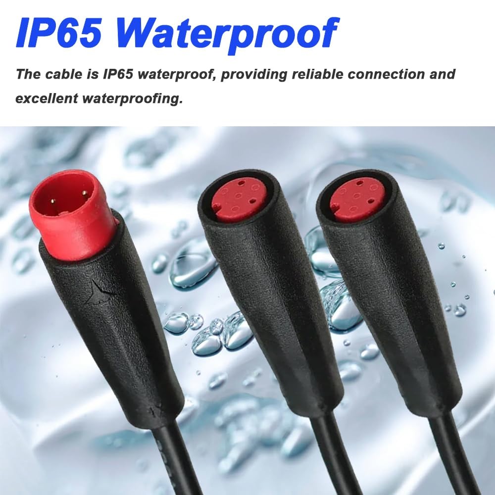 2 PCS 2 Pin YSplitter Male To Dual Female Ebike Extension Cable Cord 1 To 2