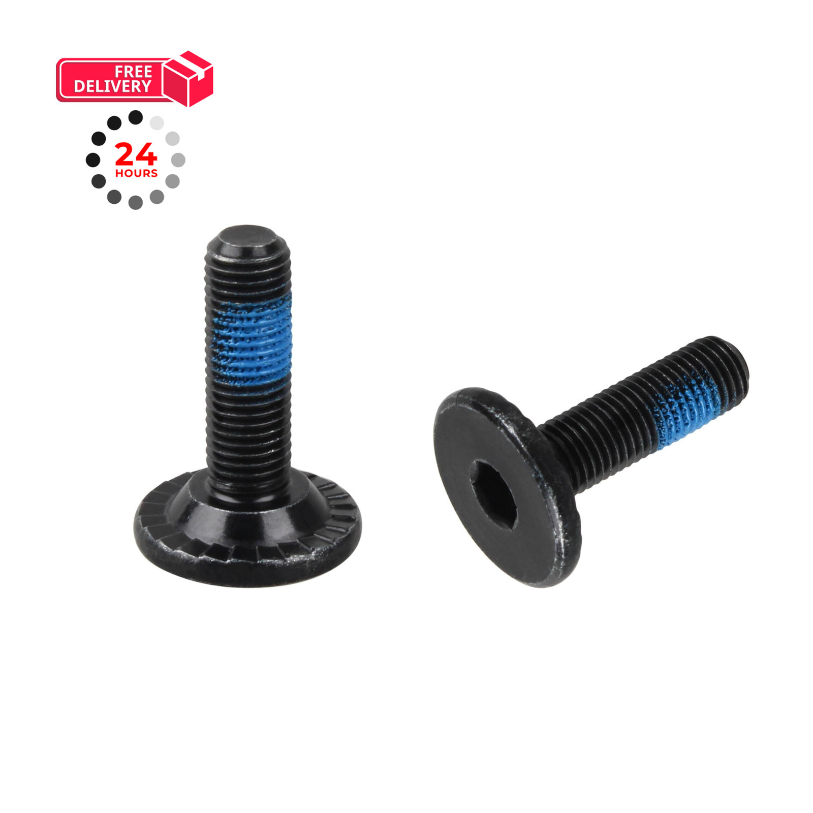 Cawla 8 Spline CHROMOLY BMX Spindle Screws for 19mm Bottom Small, black