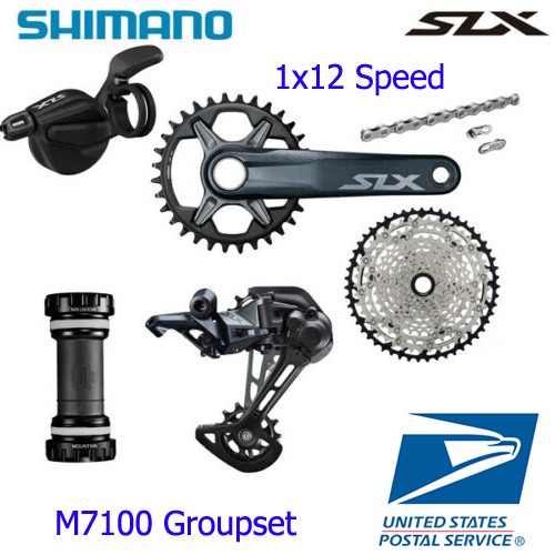 Shimano SLX M7100 1×12 Speed Group Set Cassette Rear Derailleur Right Shifter BB