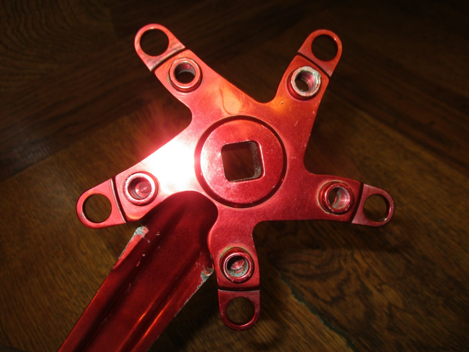VINTAGE KOOKA FORGED 175L 110/74 BCD SQUARE TAPER CRANK SET – RED