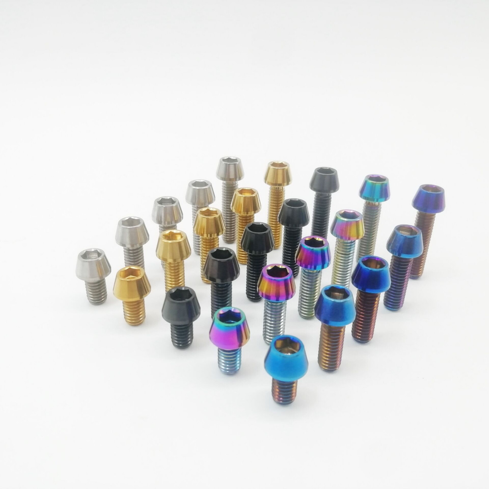 M6X10mm M6x16 M6X18 M6x20 M6X25mm Titanium Ti Bolts Allen Hex Tapered Head Screw