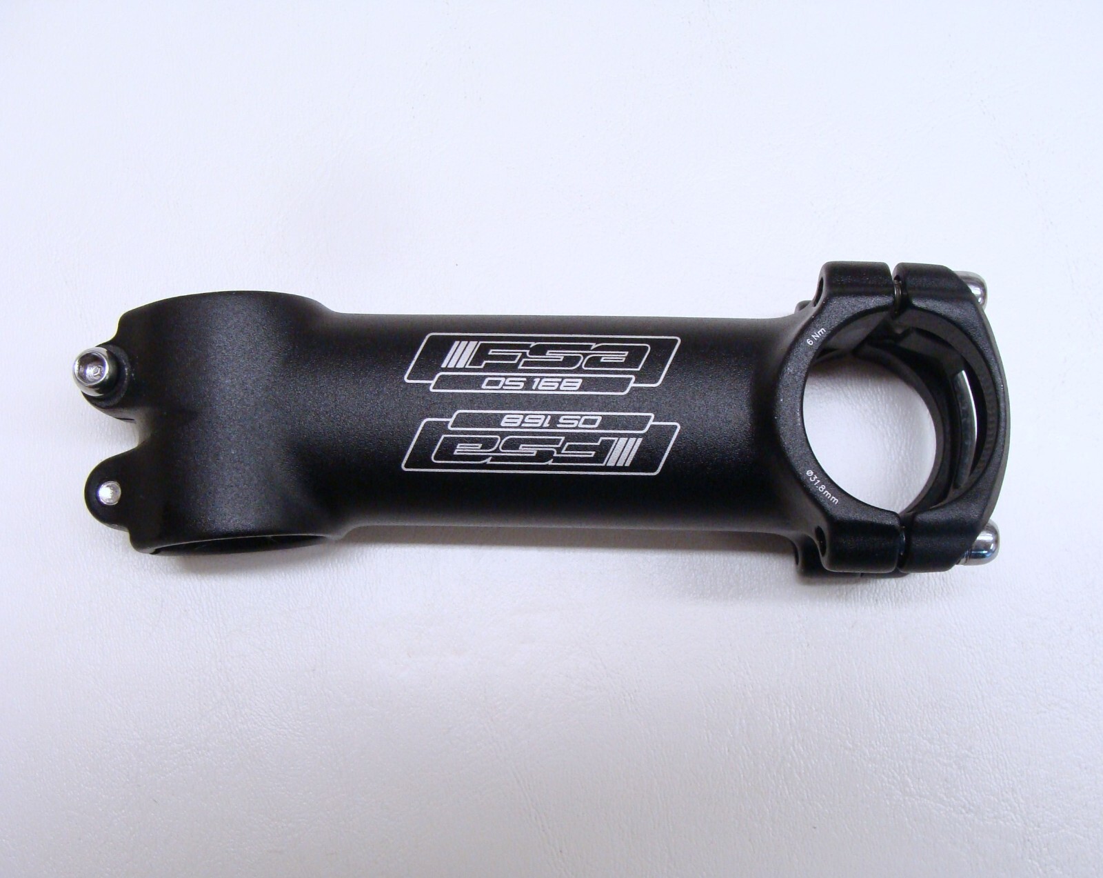 ~ Nice FSA OS 168 Threadless Alloy Bicycle Stem 110mm 31.8 , +/- 6° Black ~