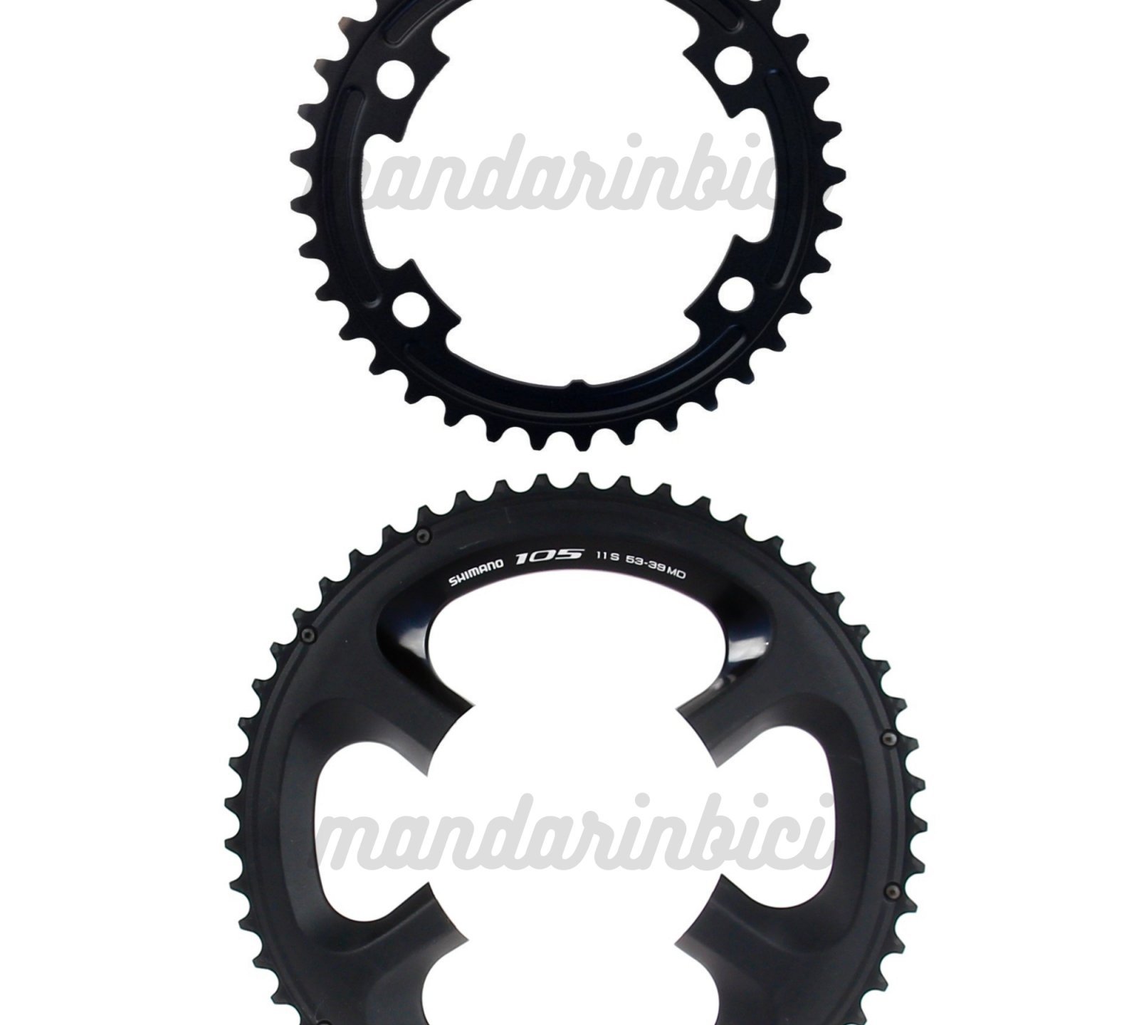 Shimano 105 FC-5800 53T & 39T MD Outer/Inner Chainrings 11-Speed (Black)