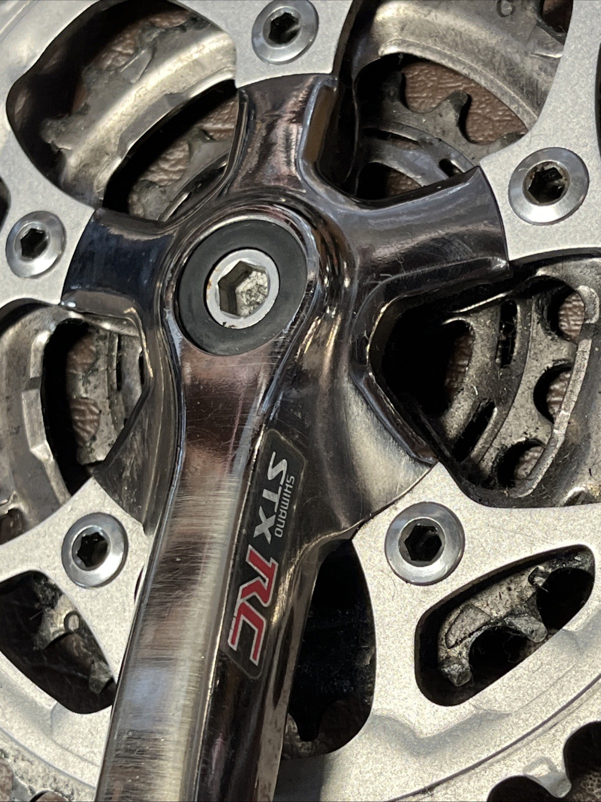 Vintage Shimano STX RC FC-MC33 Crankset 175mm 3x Triple Square Taper MTB