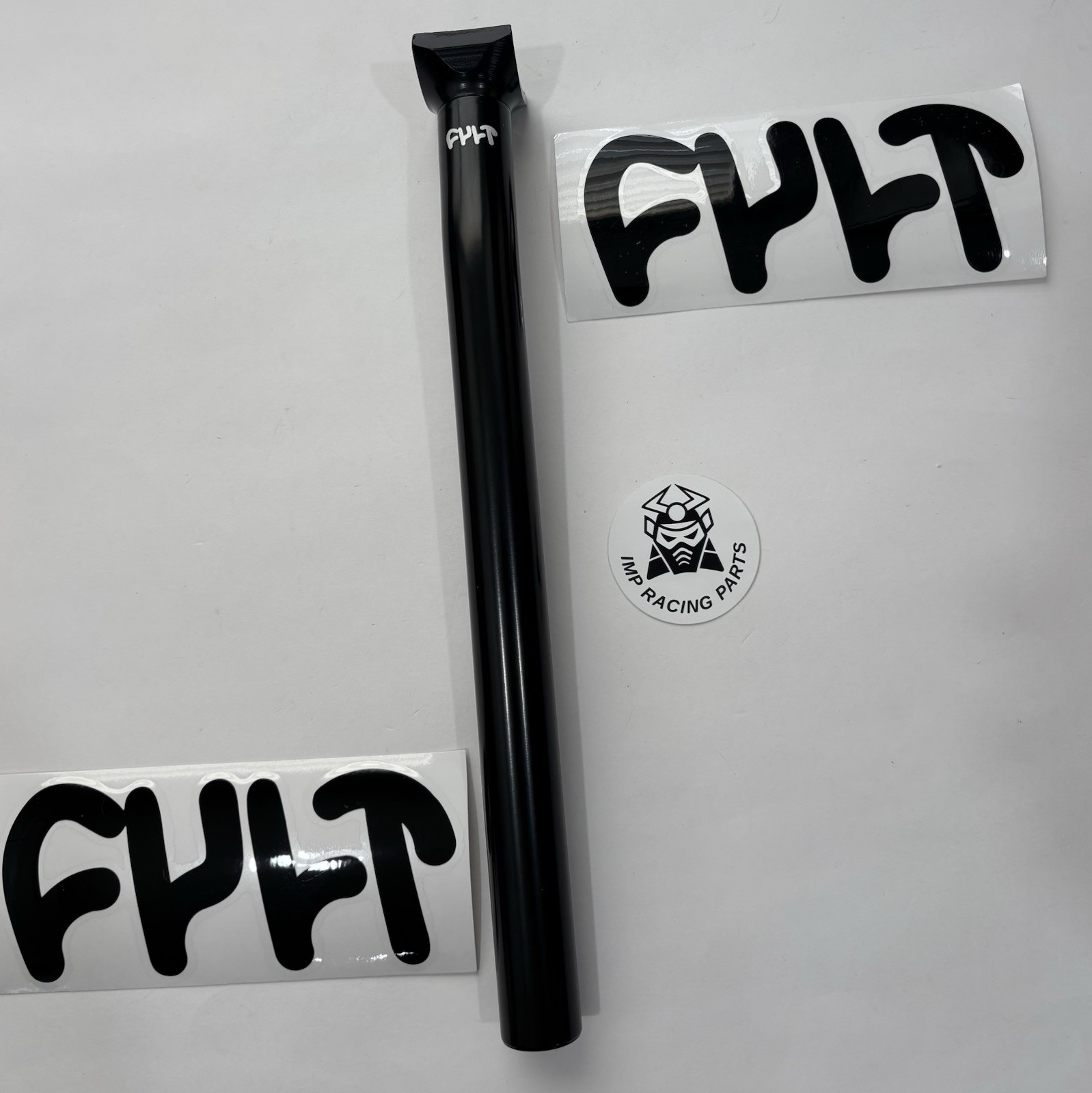 CULT BMX 25.4 MM PIVOTAL COUNTER LAYBACK BICYCLE SEAT POST BLACK 12.5 LONG