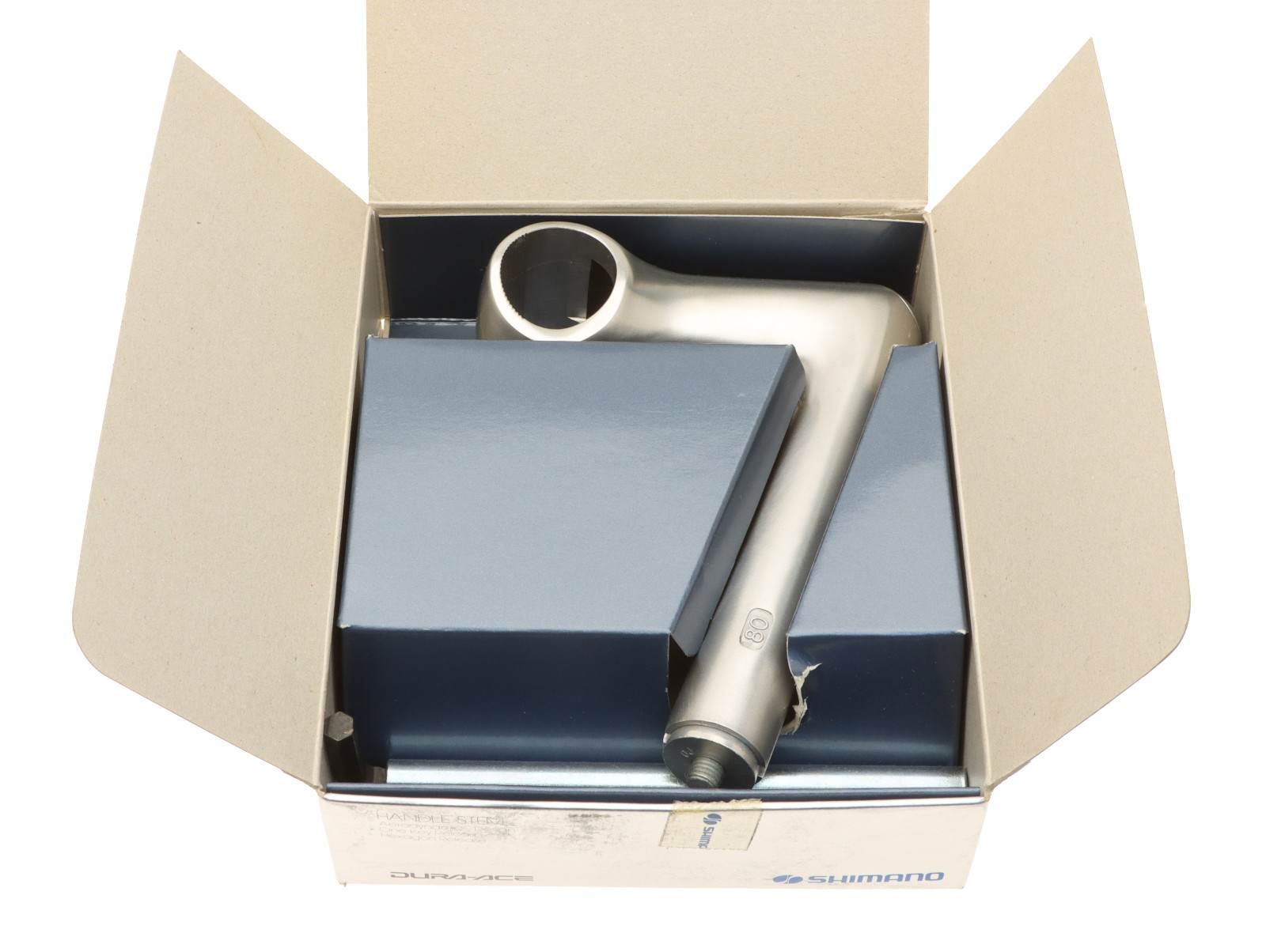 Shimano 1″ DuraAce 22.2mm Quill Stem 80mm 26mm Clamp Silver -17° HS-7400 NOS NEW