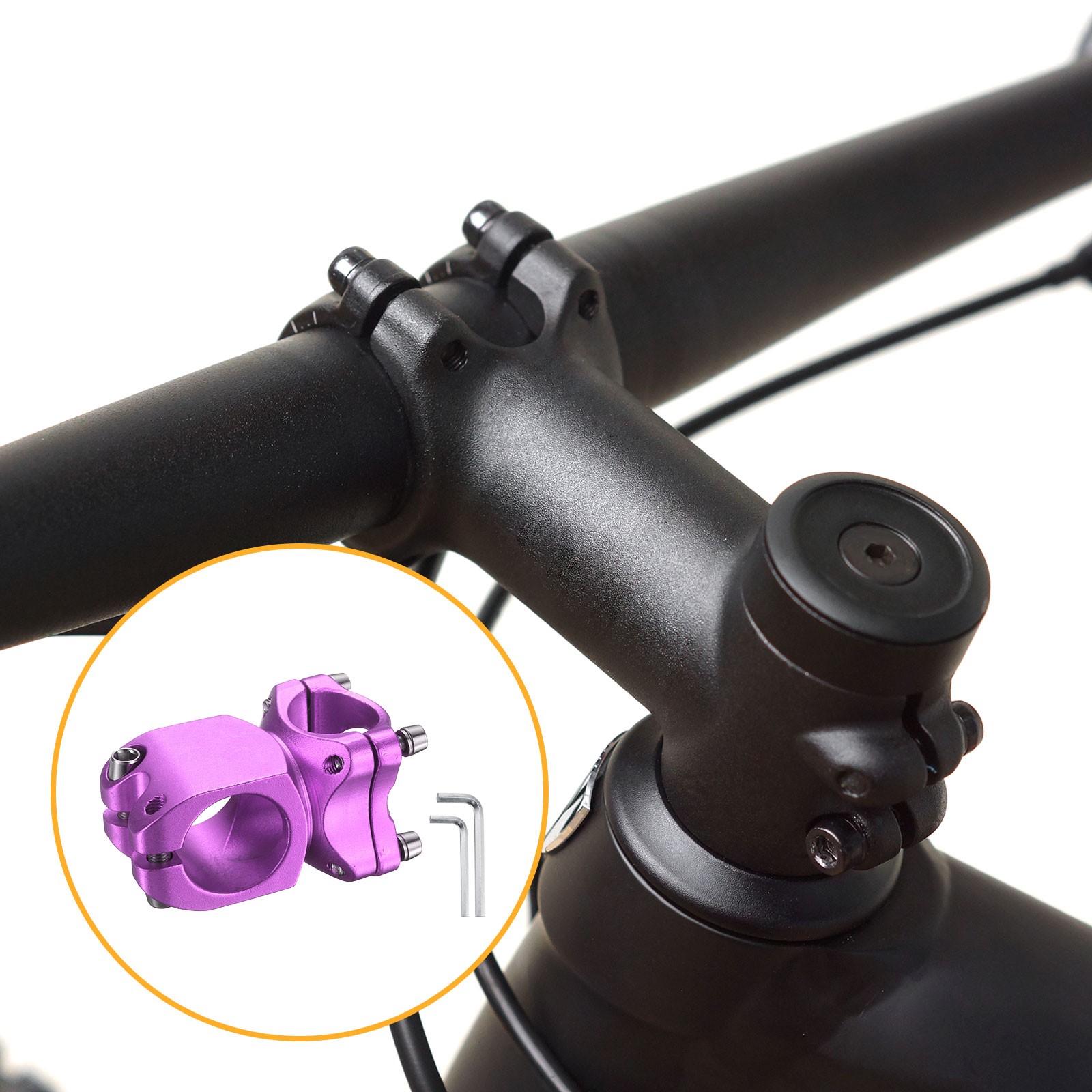 25.4mm Bike Stem 7 Degree 38mm Bicycle Handlebar Stem form TB Sand Purple