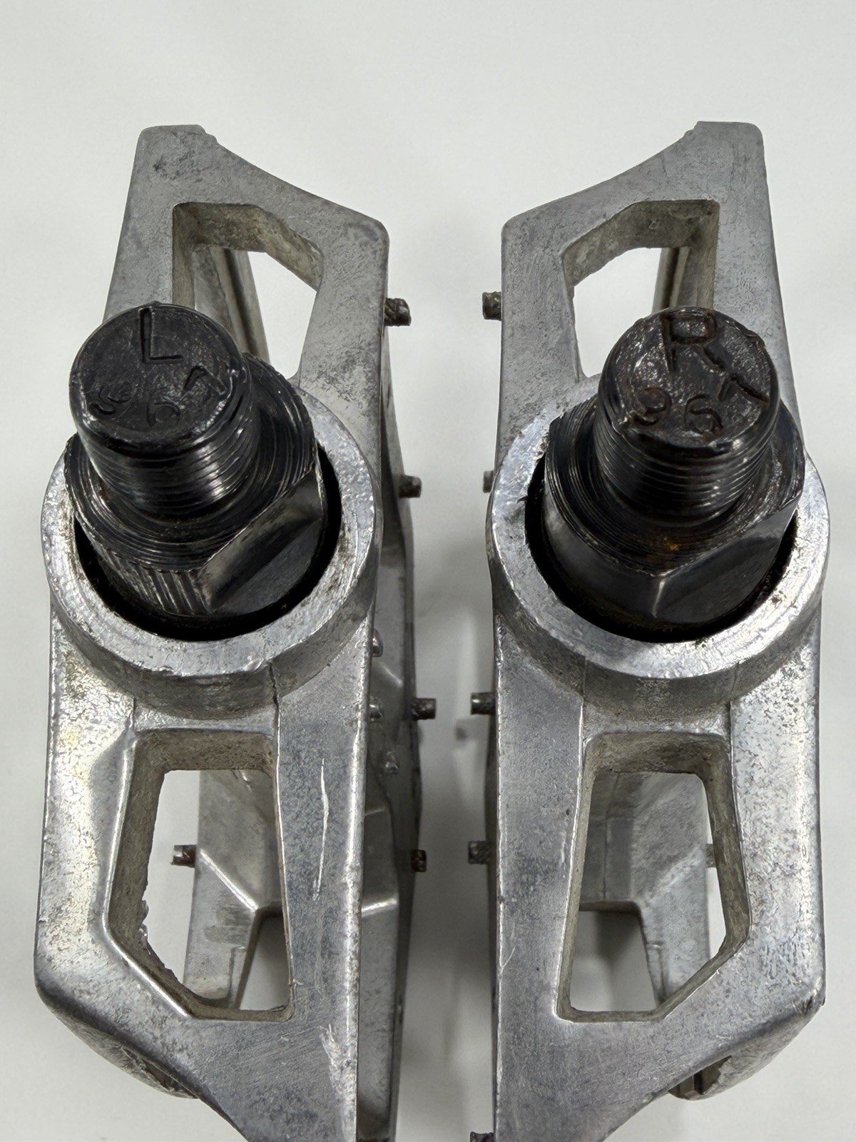 GT Platform Pedals 1/2 in Silver OPC Pair Old School BMX Freestyle Gen 1 Pins OG