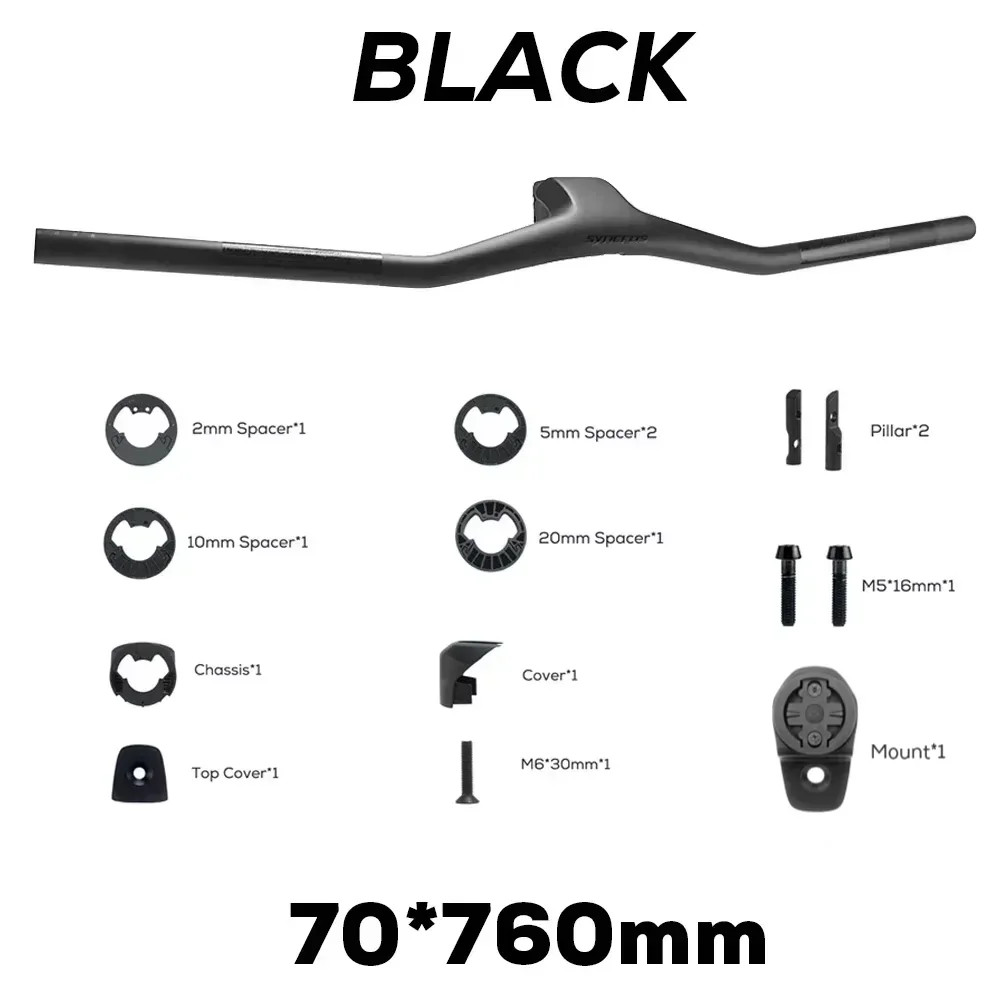 -40 Degrees 740MM Full Carbon Fibre MTB Bicycle Integrated Cockpit Handlebar