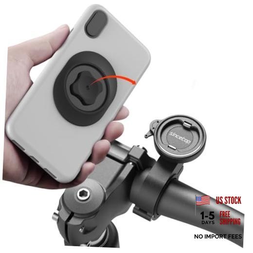 Bike Phone Mount,Motorcycle Phone Holder with 【1st Gen】Handlebar Mount-Black