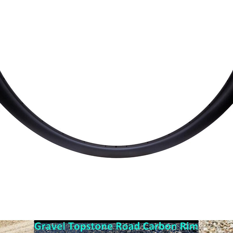 700C Gravel Bike Carbon Rim 50mm Deep 28mm Wide Disc/V Brake Tubeless Clincher