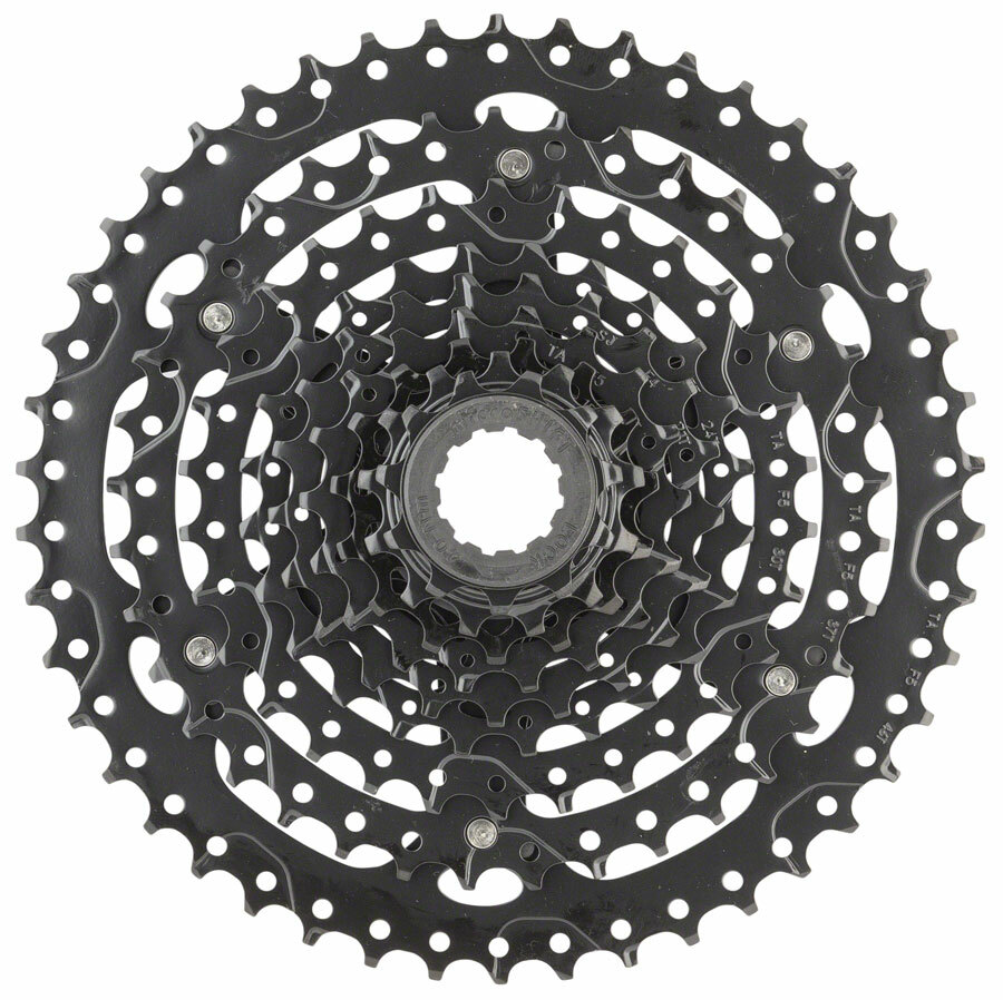 microSHIFT ADVENT 9-Speed Cassette 11-46 Black Hardened Steel Wide Range eBike