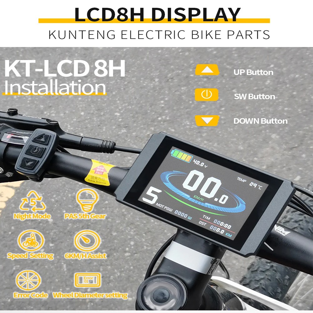 E-Bike 36V/48V KT 1000W-3000W 30A-50A Brushless Motor Controller +LCD Display