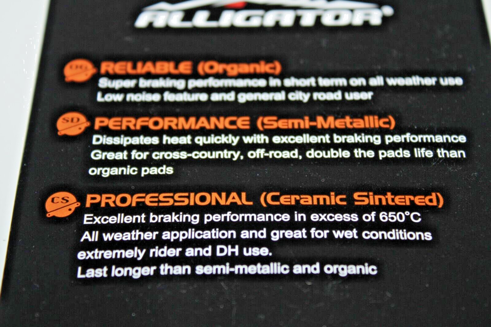 Alligator Semi-Metallic Bicycle Disc Brake Pads SRAM Red 22 Force 22 CX1 Rival