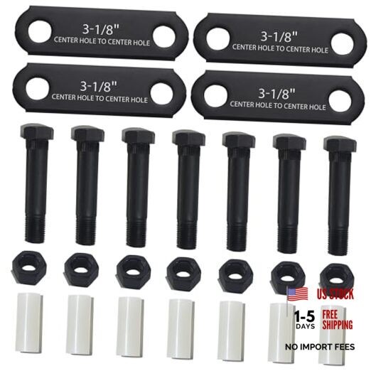 1 Sets Trailer Shackle Kit 3-1/8″ Straps,Tandem Axle 4Pcs 3-1/8″ shackle straps