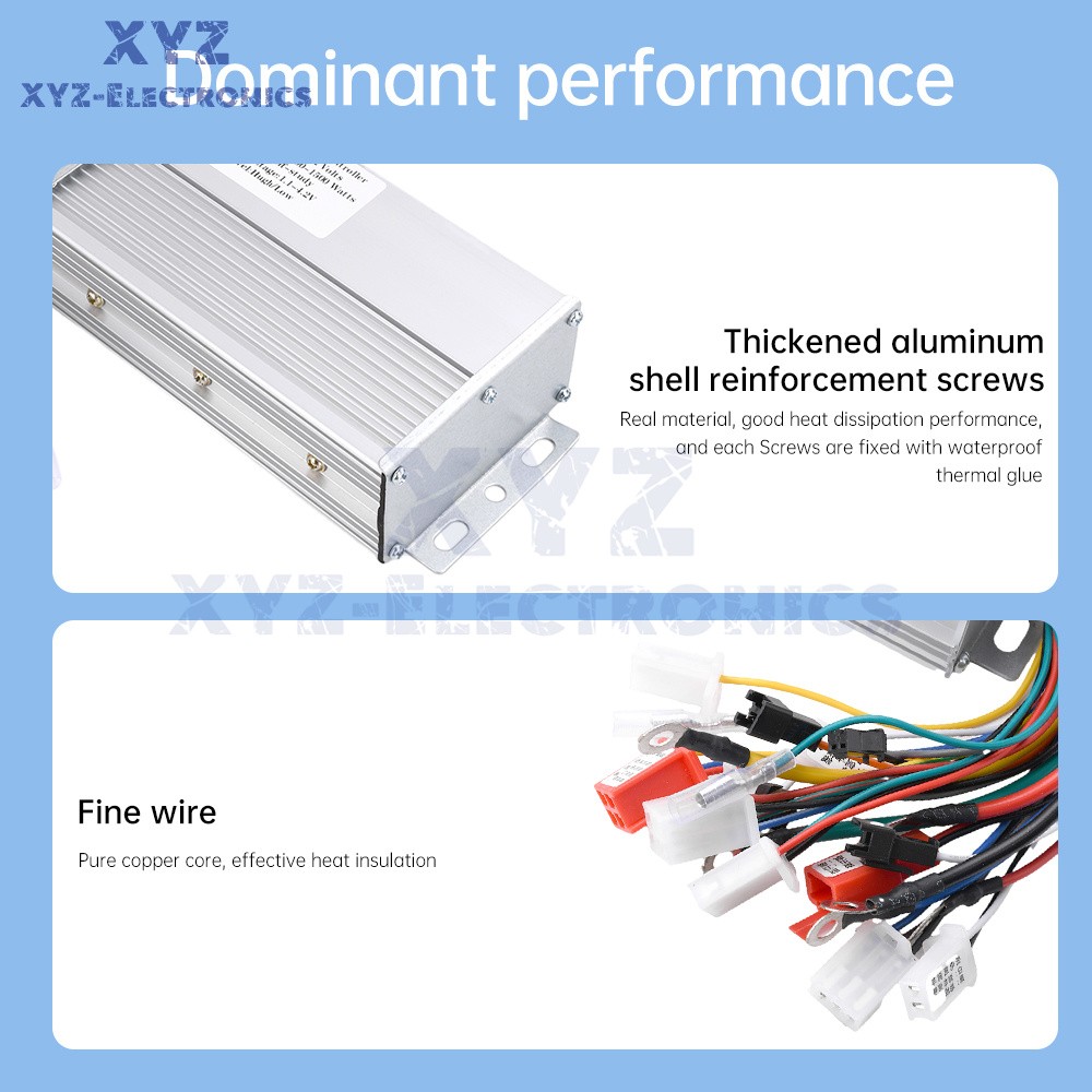 Brushless Controller 36V48V60V64V72V 350W 500W-1500W 5000W for Electric Bicycle